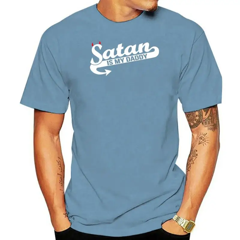 

Футболка сатана-мой папа-Готическая оккультная сатановая дьявола, альтернативная одежда, крутые топы, футболка