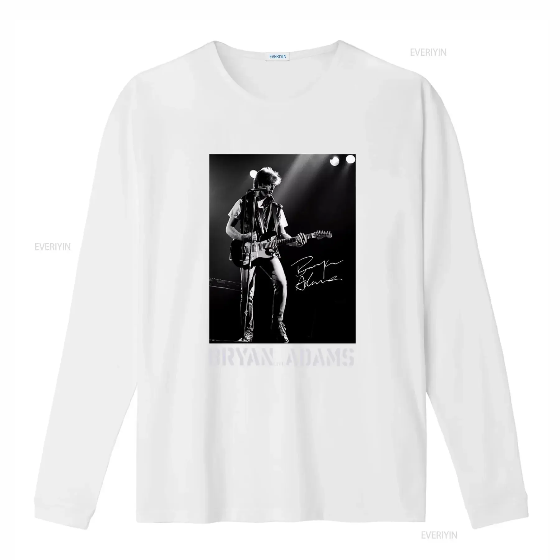 Фото Мужская футболка Hot Bryan Adams Live Concert TLL92 для фанатов рок-музыки, винтажная, с эффектом потертости, унисекс, с графическим принтом, удобная, эластичная, мужская. №4