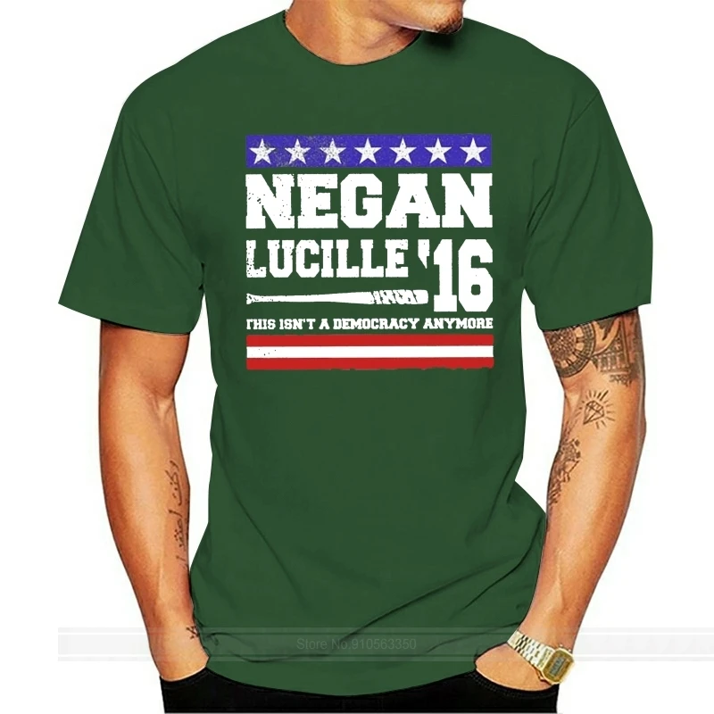 

Negan Lucille 16 T Shirts Men's Pure Cotton Crazy T-Shirt Round Collar The Walking Dead Tees Short Sleeve Clothes New Arrival