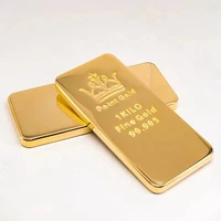 1000 grams simulation gold bar copper gold plated pangbo swiss bank investment display sample gold brick ornament
