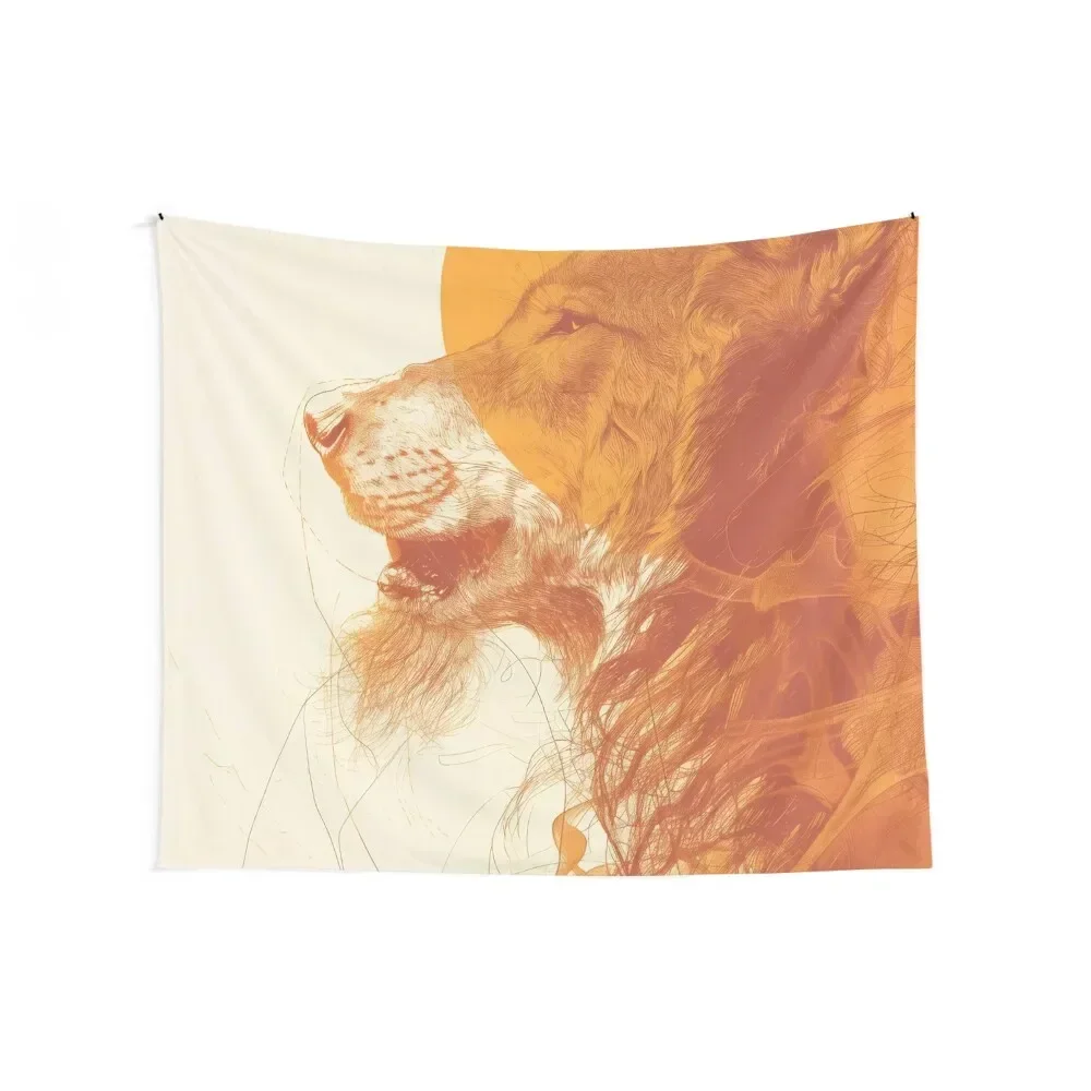 Ликантропия оранжевого цвета с абстрактным принтом гобелен настенные украшения