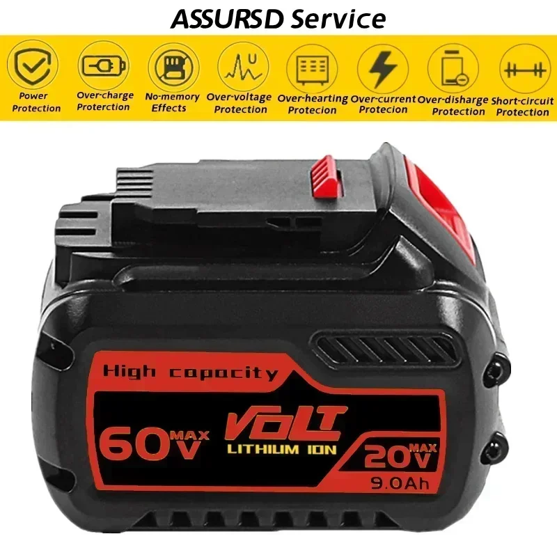 9000 мАч для Dewalt FlexVolt 120 В 60 20 сменный аккумулятор инструментов электрическая дрель