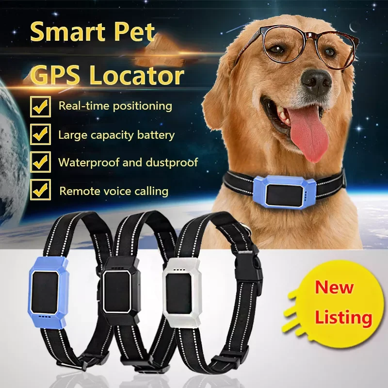 

GPS-трекер для домашних животных IP67 водонепроницаемый ошейник от потери для кошек и собак GPS-локатор для домашних животных удаленные голосов...