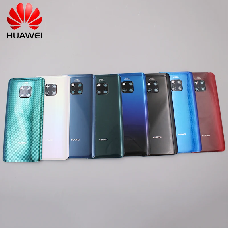 

Оригинальная задняя крышка корпуса для Huawei Mate 20 pro Стеклянная Крышка батарейного отсека для Mate20 панель запасные части и объектив камеры