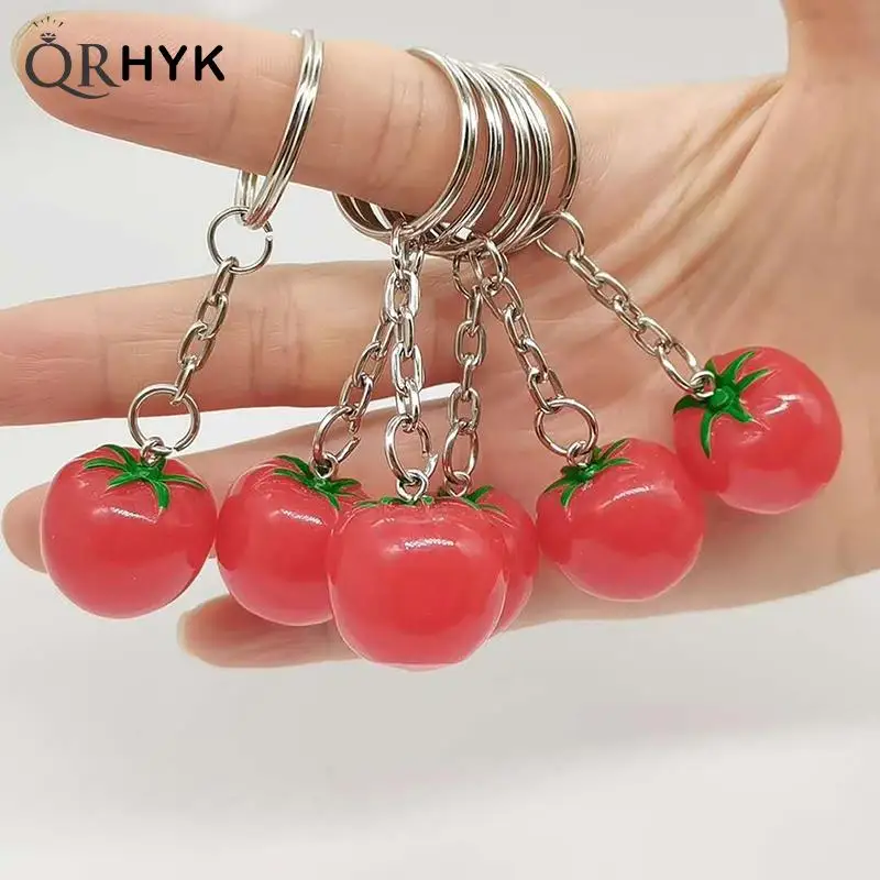 1 шт. креативный брелок для ключей с имитацией томатов из смолы аксессуары друзей
