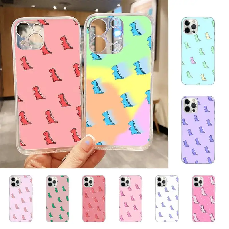 

Cute Little Dinosaur Phone Case For Iphone 7 8 Plus X Xr Xs 11 12 13 Se2020 Mini Mobile Iphones 14 Pro Max Case