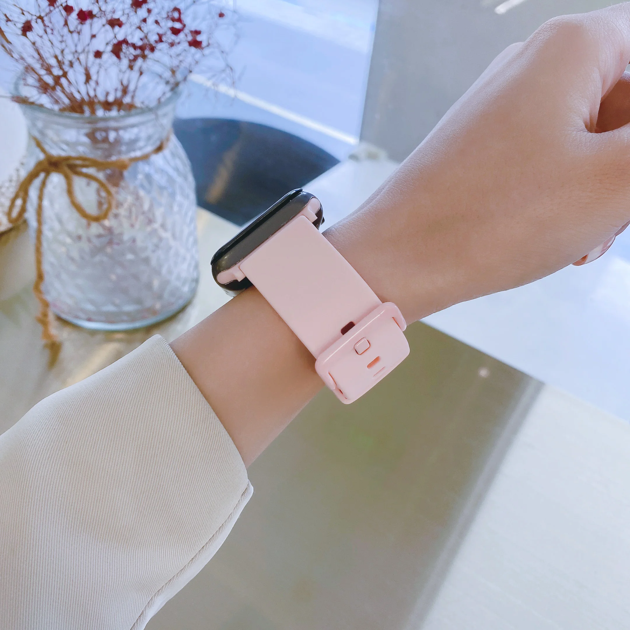 Candy Silicone Watch Band for Apple Watch Series SE 7 6 5 4 3 2 Sports Strap Rubber Watchband for Iwatch 45 40mm 44mm 38mm 42mm