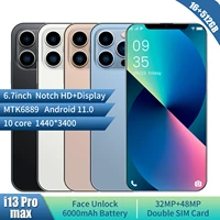 Global Version I13 Pro Max Smartphone 16GB 512GB Unlocked Mobile Phones 32 64MP Camera Android11 6000mAh Cell Phone New
