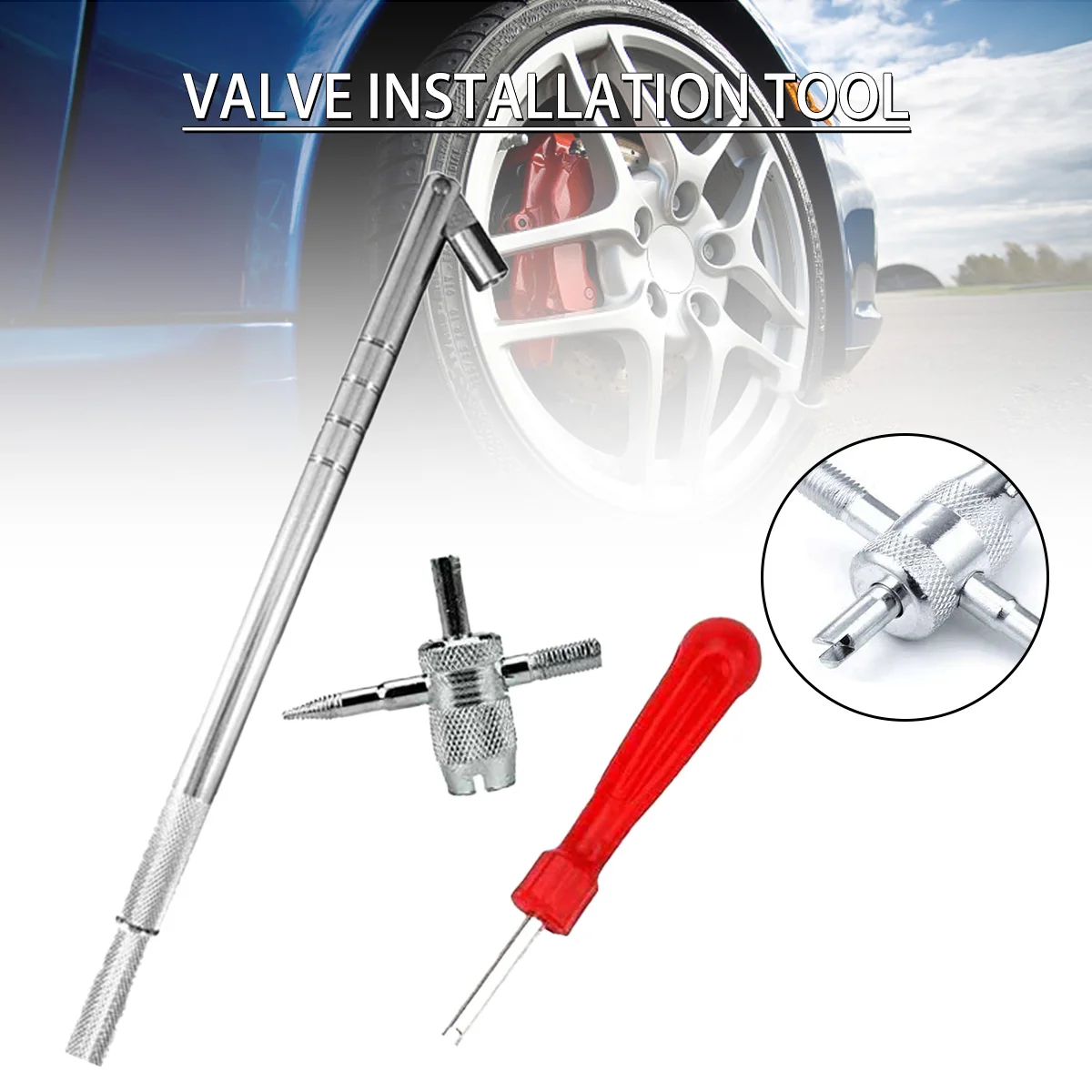 

Инструмент для снятия сердечника клапана шины, набор инструментов для автомобиля, велосипеда, мотоцикла, автомобиля, запасной гаечный ключ, инструмент для ремонта шин