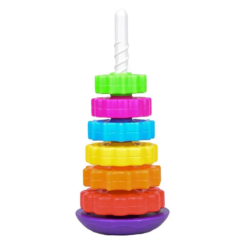 

Spinning Stacking Toys Spin Stacking Toys For Toddler Rainbow Spin Tower Autism Spin Stack Toys For Gifts For Boys And Girls