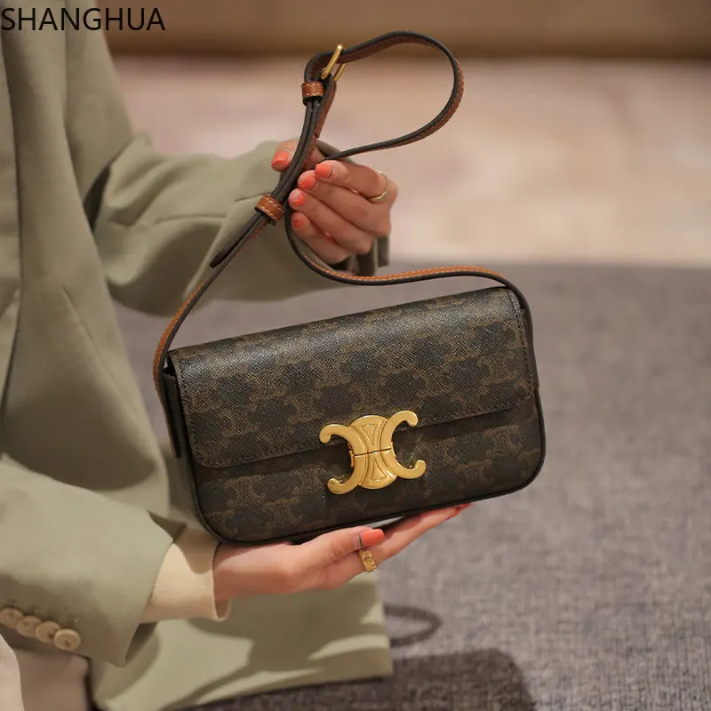 

SHANGHUA Simple retro luxury women's shoulder bag purses and handbags Dermal premium crossbody bags for women designer bag