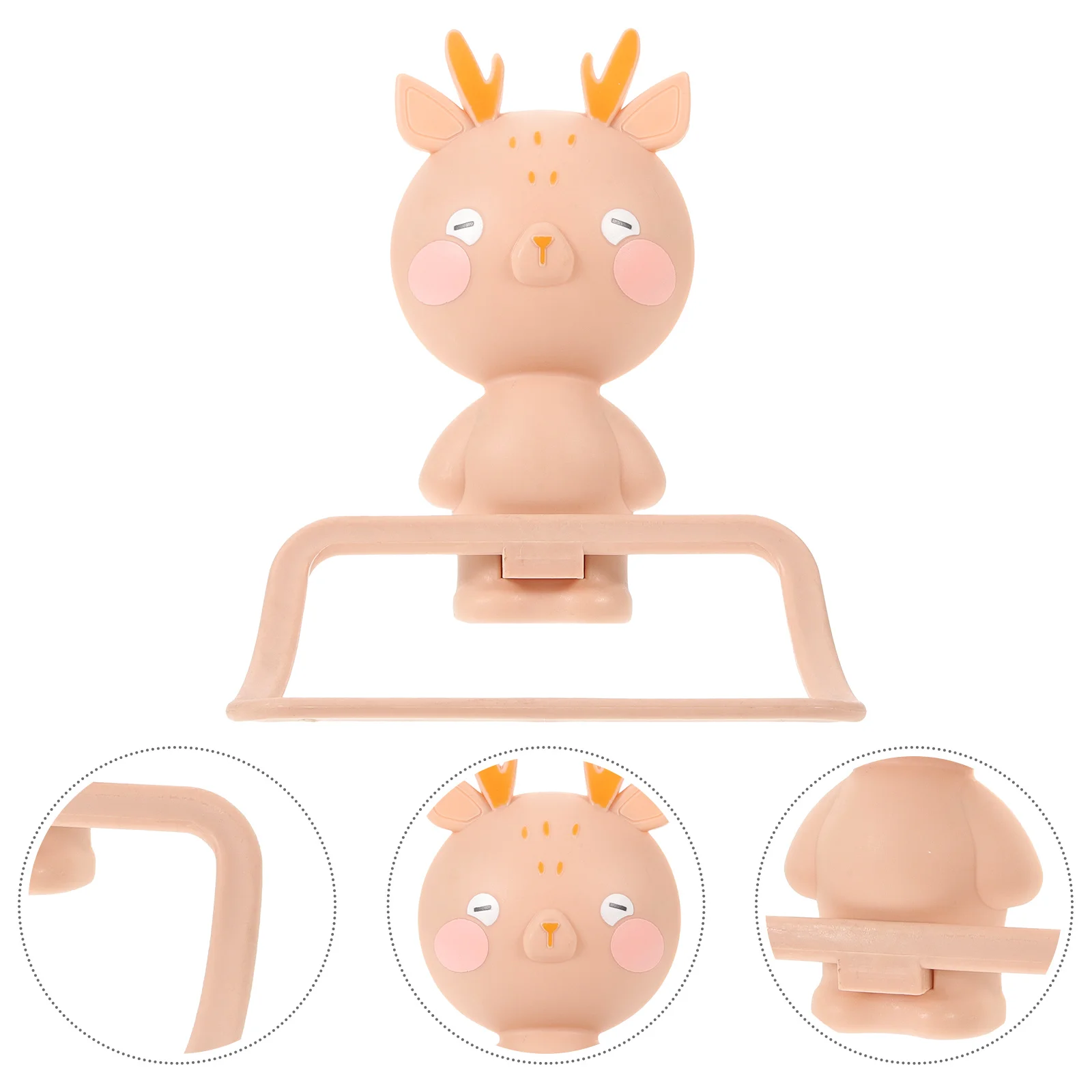 

Towel Ring Rails Elk Door Rack Home Supplies Bathroom Punch Free Holder Baby Girl
