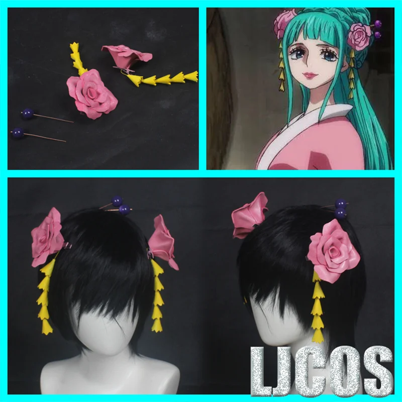 

Аниме козуки Hiyori Косплей головной убор фиолетовая розовая роза Kanzashi зажим для волос повязка на голову Косплей Женская Студенческая Заколка-пряжка аксессуар
