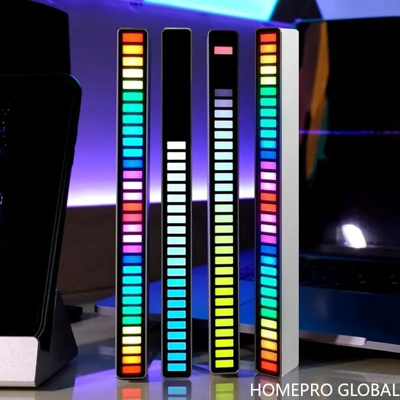 

RGB Voice Control LED Strip Light Synchronous Rhythm Light Internet Popular Colorful Music Ambient Light For Bar Car Room TV