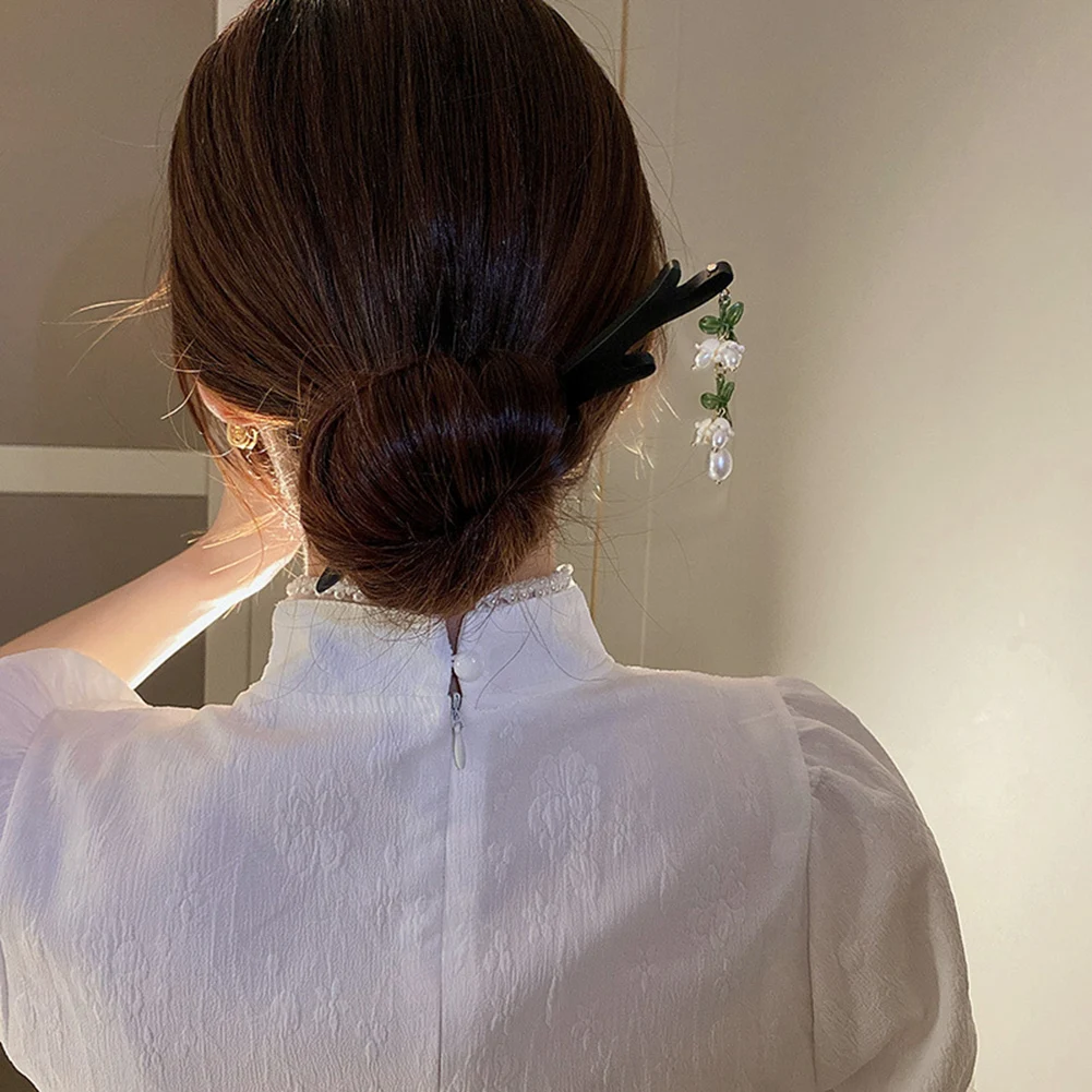 

Шпильки для волос в китайском стиле, палочки для еды, шпильки для волос, ювелирные изделия, аксессуары из натурального дерева с цветами