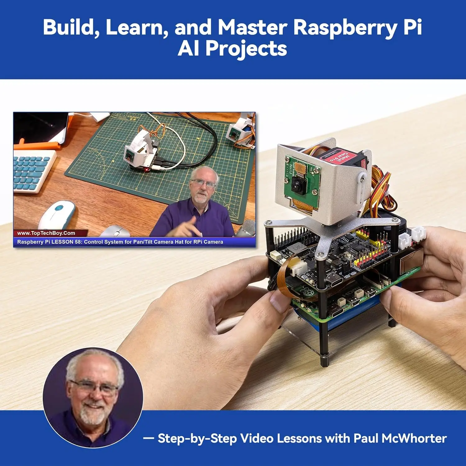 Фото Набор SunFounder AI Fusion Lab Kit для Raspberry Pi 5/4/3B+/Zero 2w, поддержка нескольких LLM (ChatGPT/Gemini/Grok), OpenCV и MediaPipe, Python №2