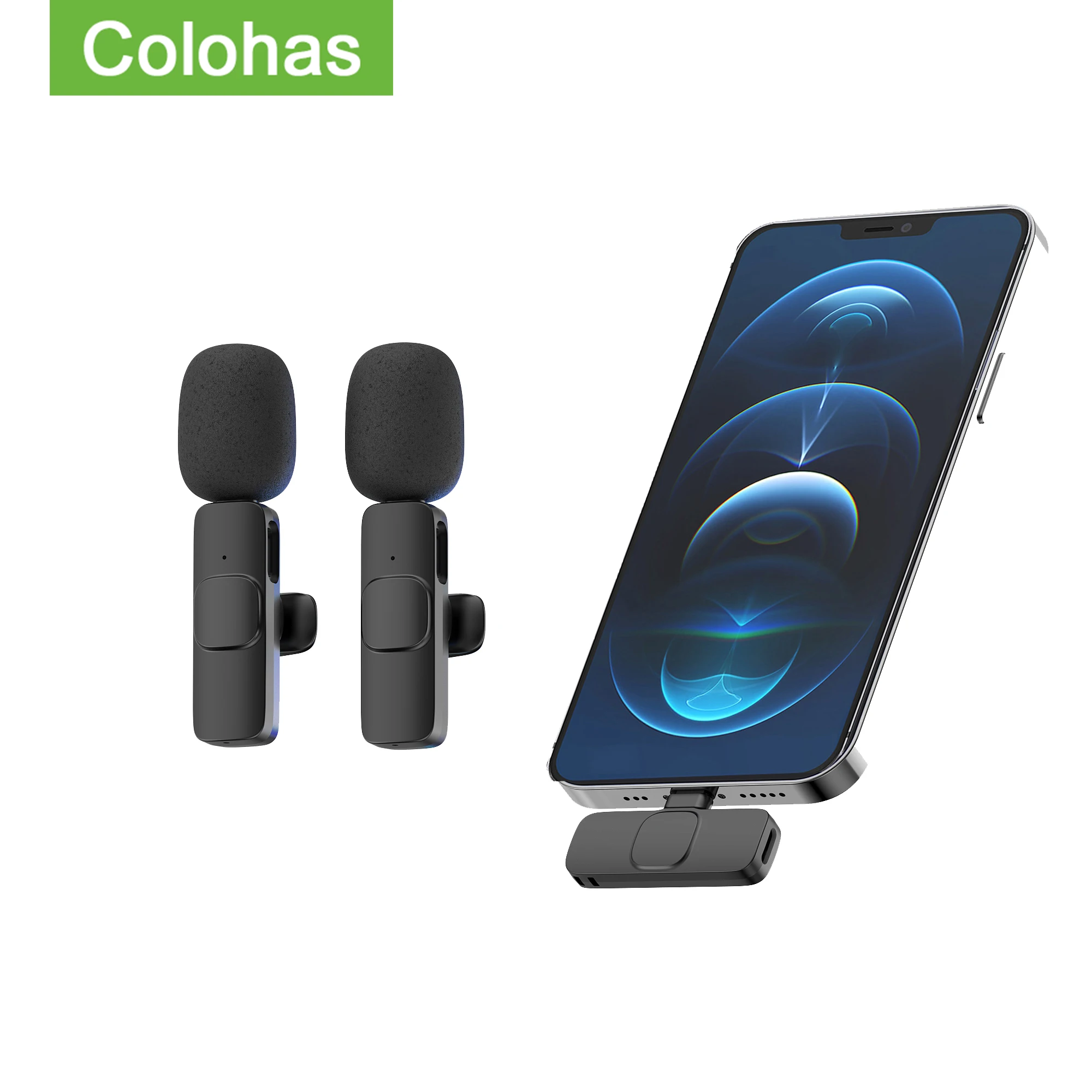 

Wireless Lapel Microphone Portable Audio Video Recording Mini Portable Lavalier Mic Phone For Iphone Android Broadcast Gaming