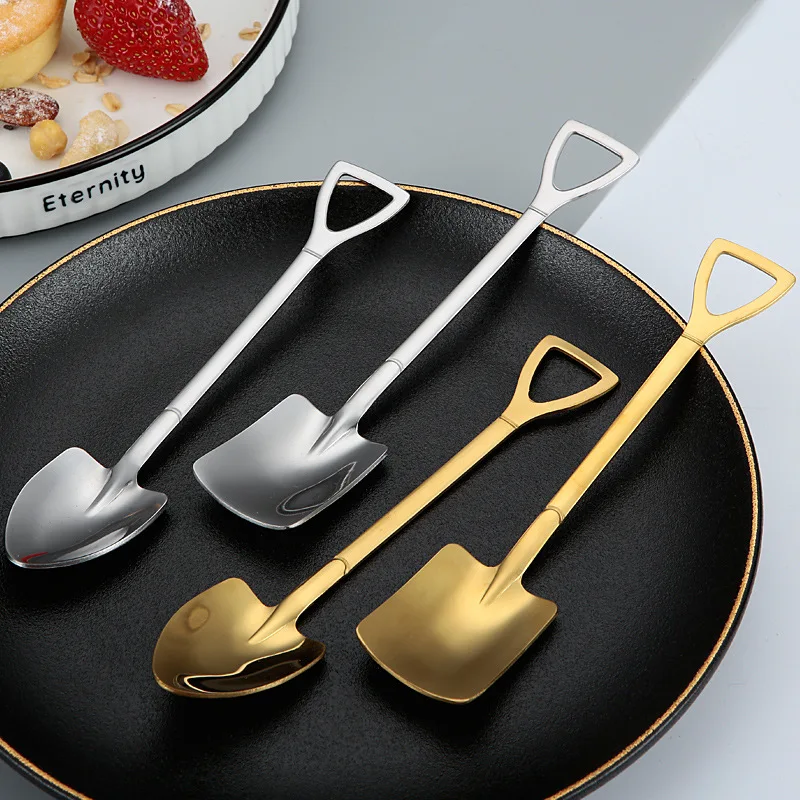 

High Quality Stainless Steel Spoon Watermelon Dessert Ice Cream Ice Cream Creative Engineer Shovel Spoon
