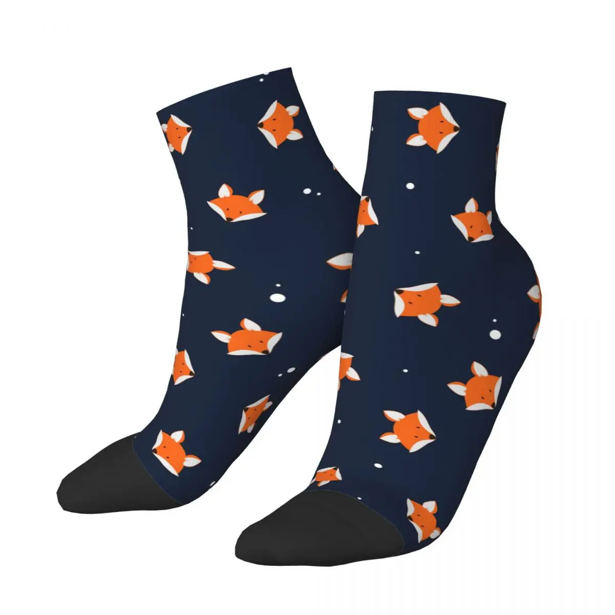 

Осенне-зимние короткие носки унисекс в стиле хип-хоп с изображением апельсиновой лисы с мультяшным рисунком поглощающие Пот спортивные носки-трубы с низким вырезом
