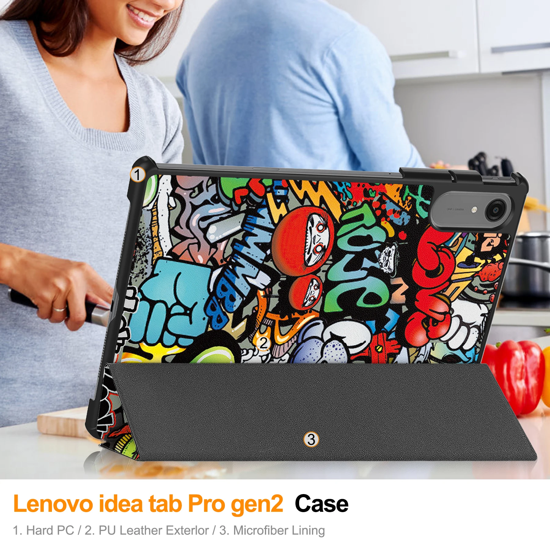 Чехол для планшета Lenovo Idea Tab Pro Gen 2 13 дюймов, Xiaoxin Pad Pro 13 GT 13 2026 TB376FC TB378FC TB390, умный кожаный чехол-книжка # Р (art.: 3920da704bcce) - 3920da704bcce
