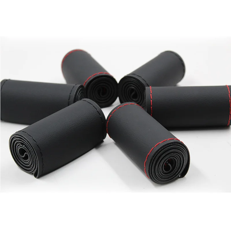 

Four seasons universal hand sewn automobile steering wheel cover silicone wear-resistant handle cover