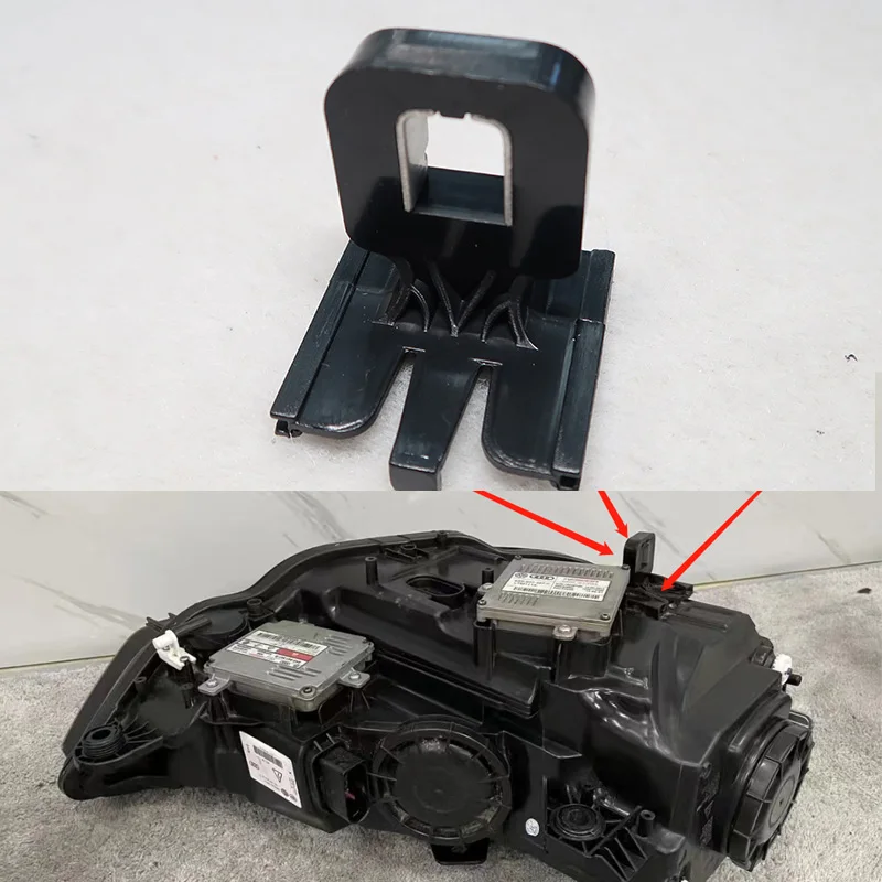 

8V0941453 для Audi A3 S3 2013-2016 комплект для ремонта фар Нижний Кронштейн нижний черный пластиковый фиксирующий коготь