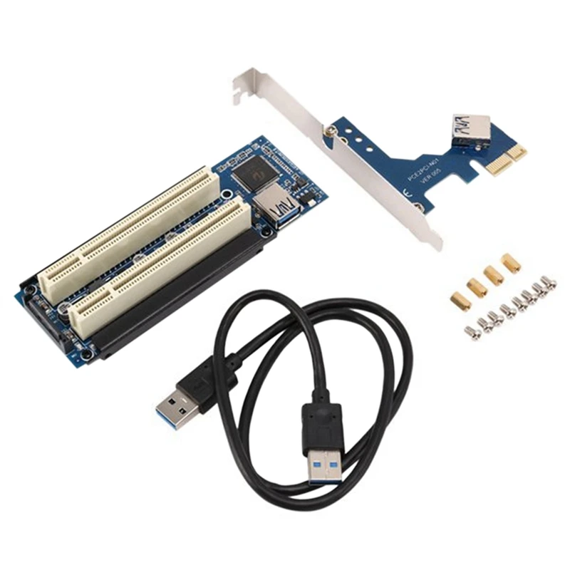 

PCI E To Dual PCI Expansion Card PCI-E Adapter Card Surveillance Video Capture Control Card Innovative Sound Card