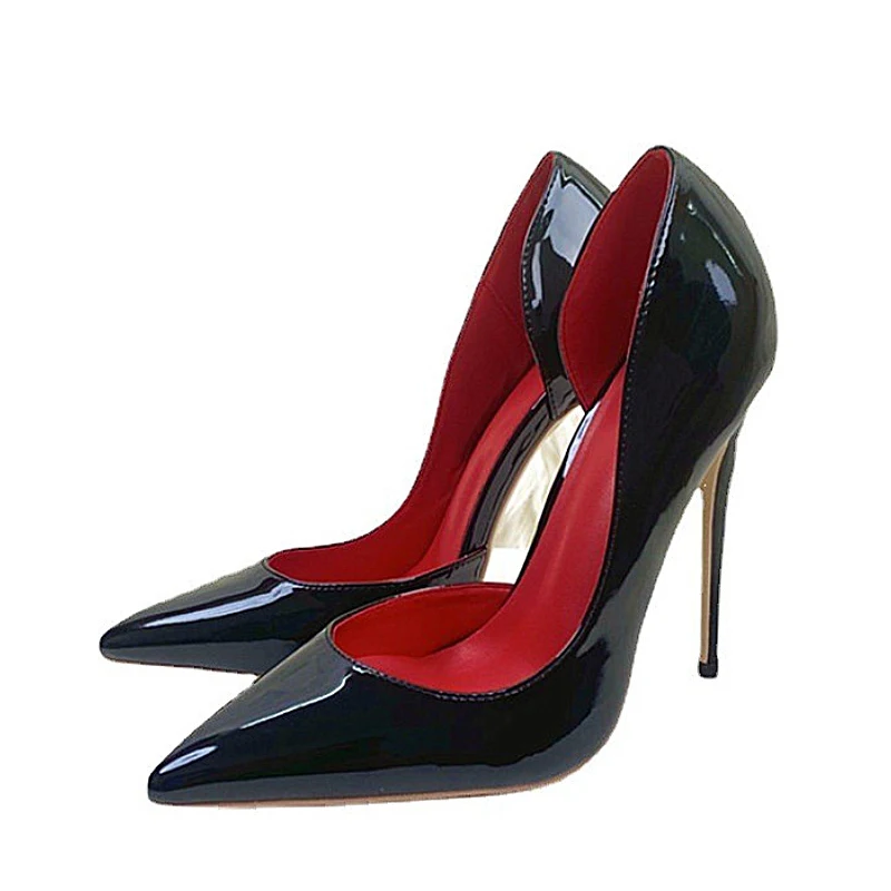 

Classic Black High Heels Shoes Woman Pumps 12cm Tacones Pointed Toe Stilettos Talon Femme Sexy Wedding Shoes Red inside ROVICIYA