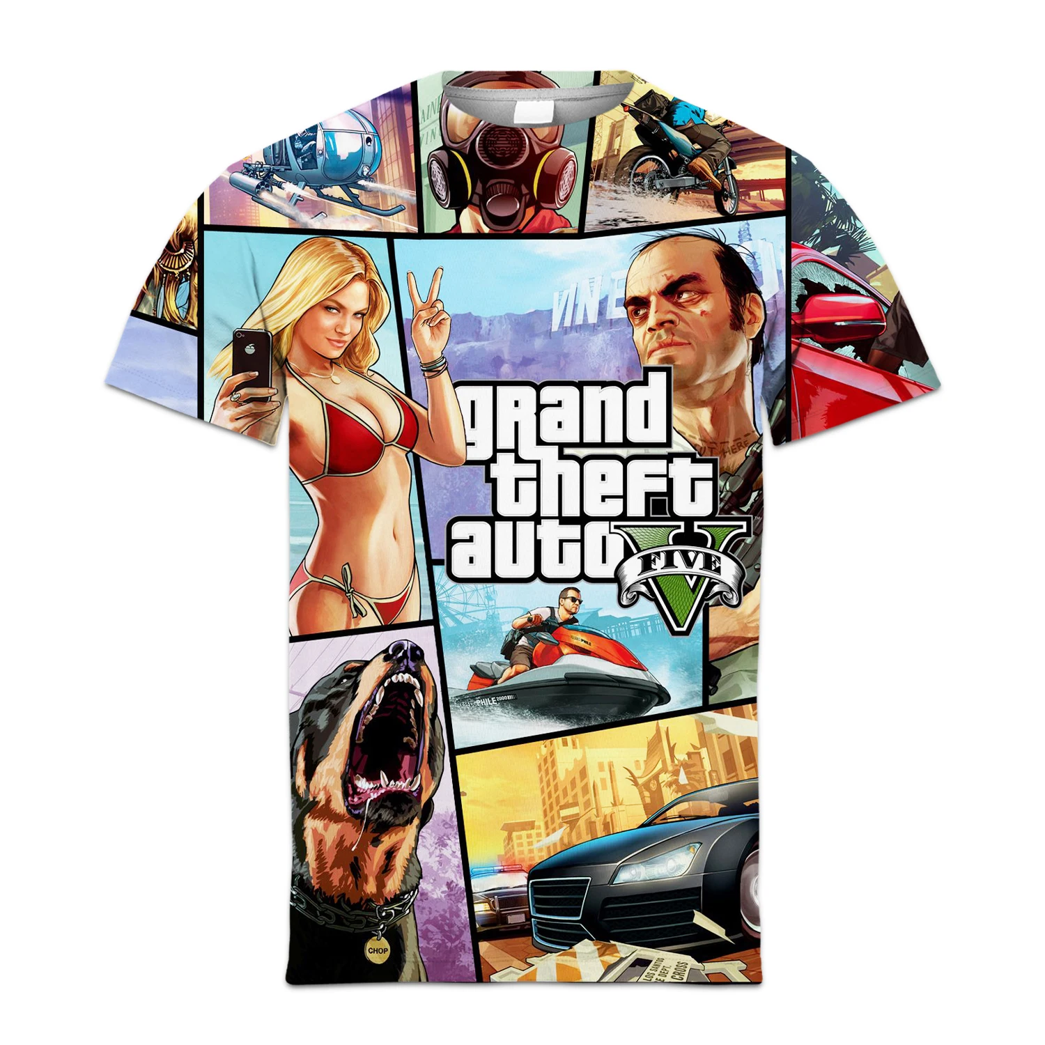

Лидер продаж, футболки GTA5 с 3D-принтом для игр, футболки с коротким рукавом в стиле аниме, детская одежда, одежда для маленьких мальчиков, Нови...