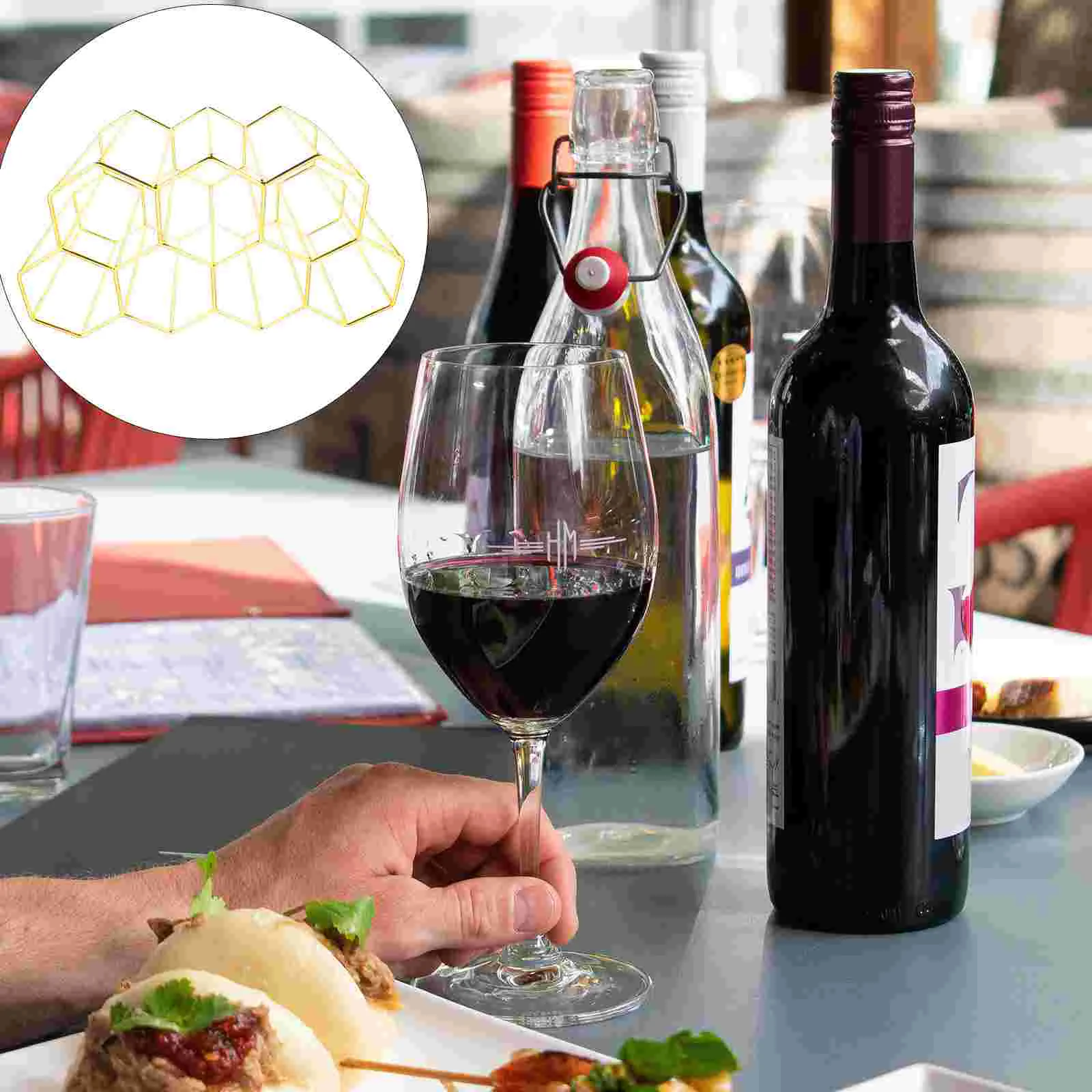 Полка для дисплея сотовая стойка бренди хранения настольная круглая бутылка