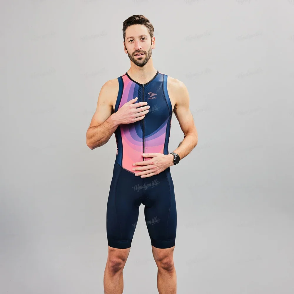 Spaero Mannen Abyss Sp3 Mouwloze Tri Suit Триатлон для тренировок на открытом воздухе En Wedstrijden Zwemmen