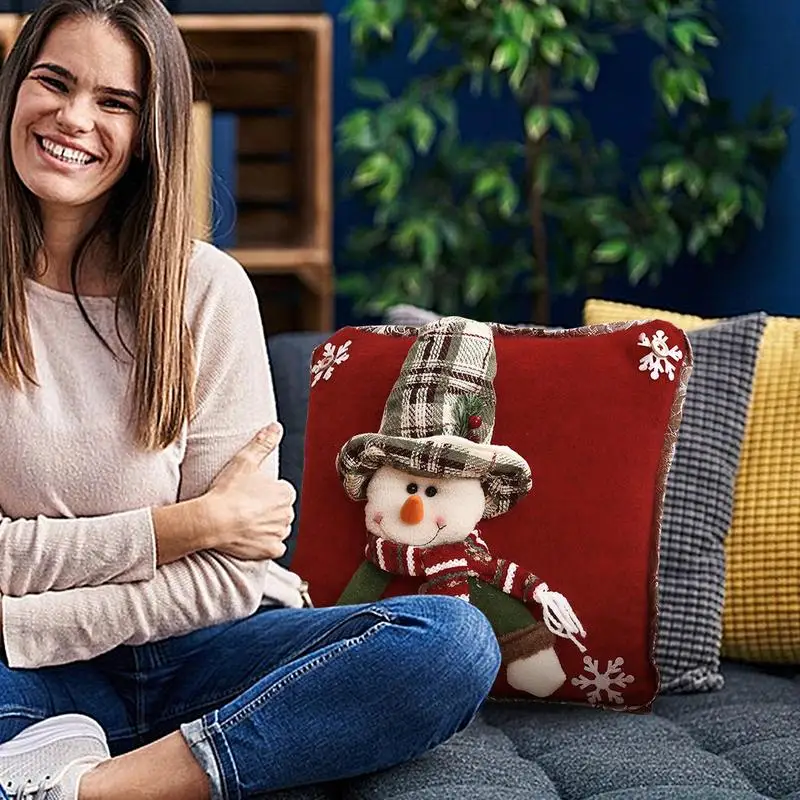 Рождественские украшения наволочки декоративная квадратная наволочка 16x16