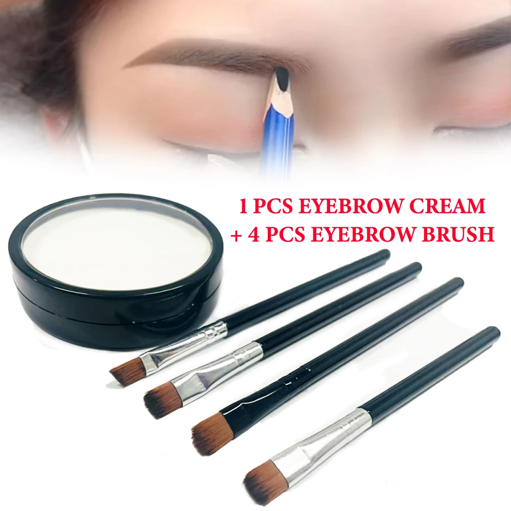 

White Eyebrow Cream Microblade Permanent Makeup Map Mapping Eyebrow Shape Positioning Mark Sticker Pen Tool Tattoo Accessories