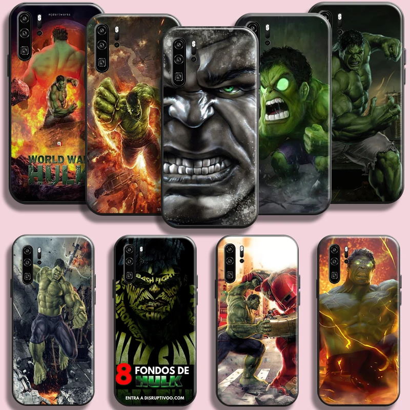 

Marvel Avengers Hulk Phone Case For Huawei P50 P40 P30 P20 Pro Lite 5G P Smart Z TPU Coque Funda Cover Liquid Silicon Cases