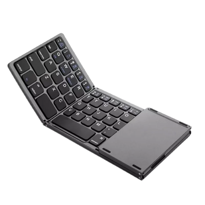 

Bluetooth Mini Keyboard Foldable Portable Folding Wireless Klavye Touchpad En Keypad for IOS/Android/Windows ipad Tablet