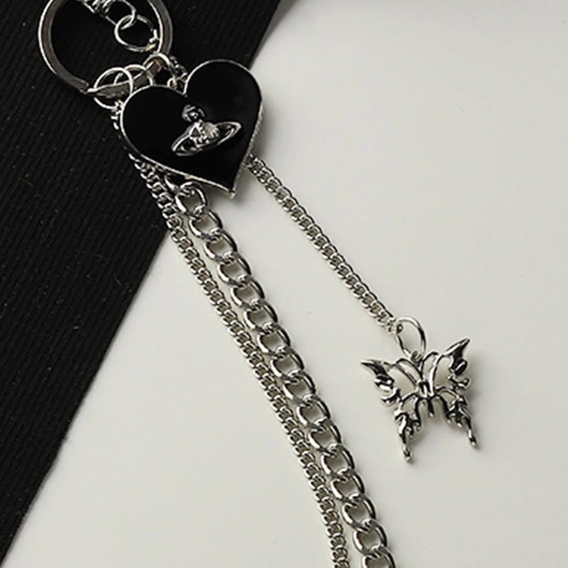 Цепочка для брюк с бабочкой в форме сердца бумажник цепочкой очаровательные