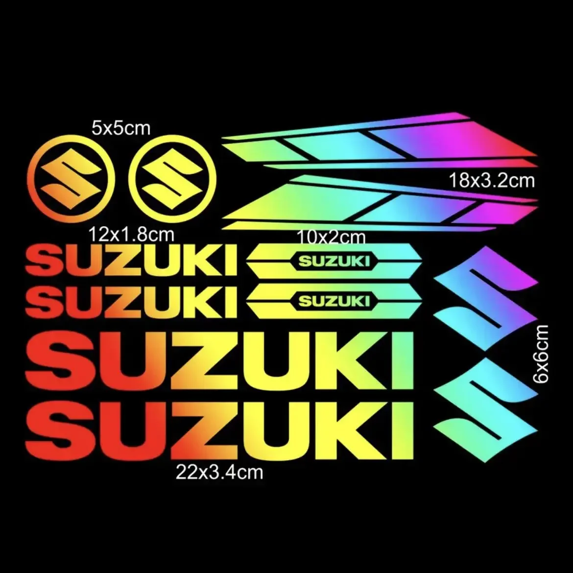 Набор Виниловых Наклеек Для Мотоцикла Suzuki Водостойкая Светоотражающая Наклейка