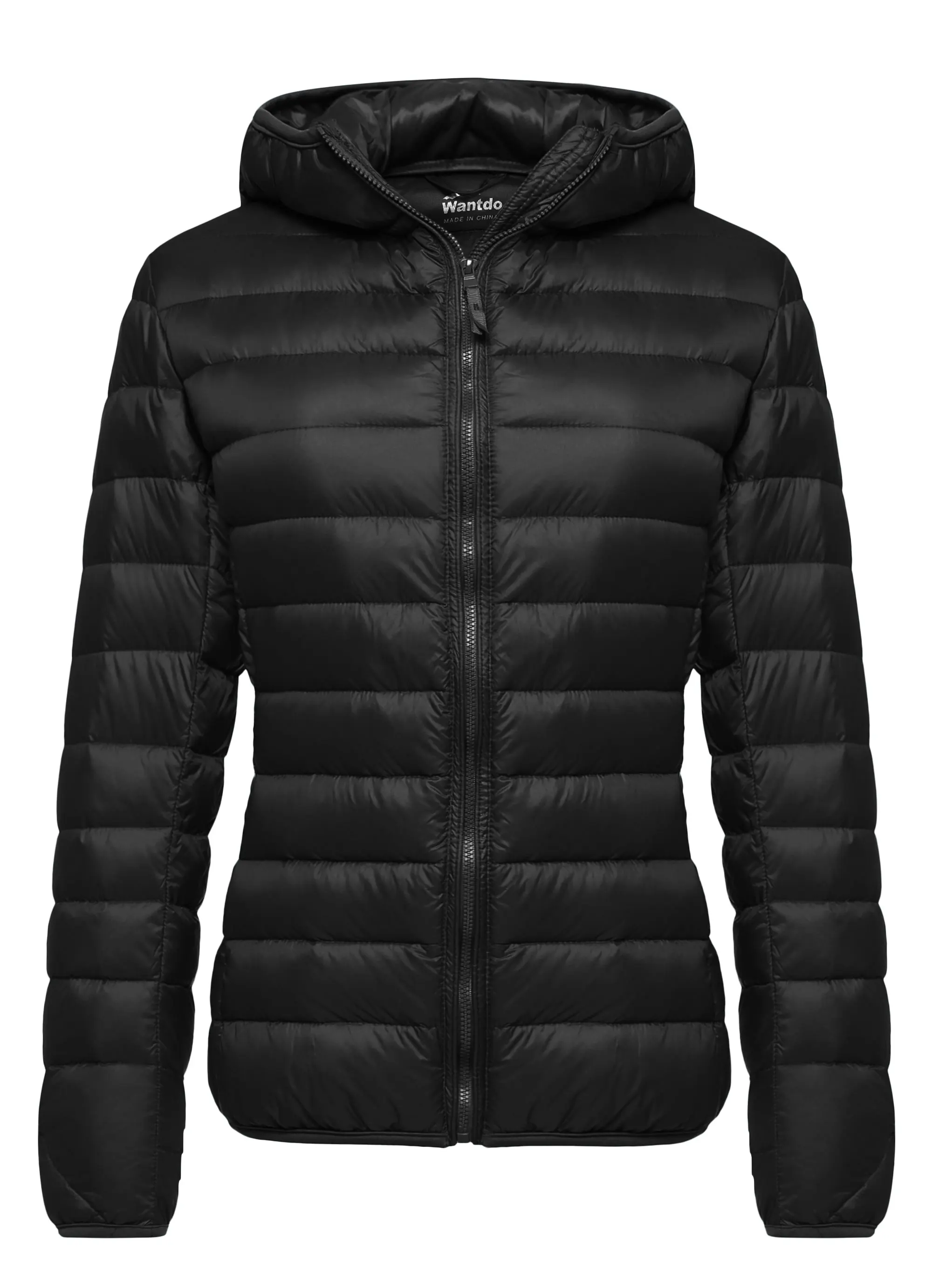 

Wantdo Women's Hooded Packable Ultra Light Weight Short Down Jacket