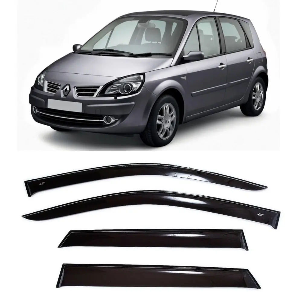 Дефлекторы окон Cobra Tuning R11003 на авто Renault Scenic 2 II 5 door 2003-2009 4 шт./комп. ветровики от