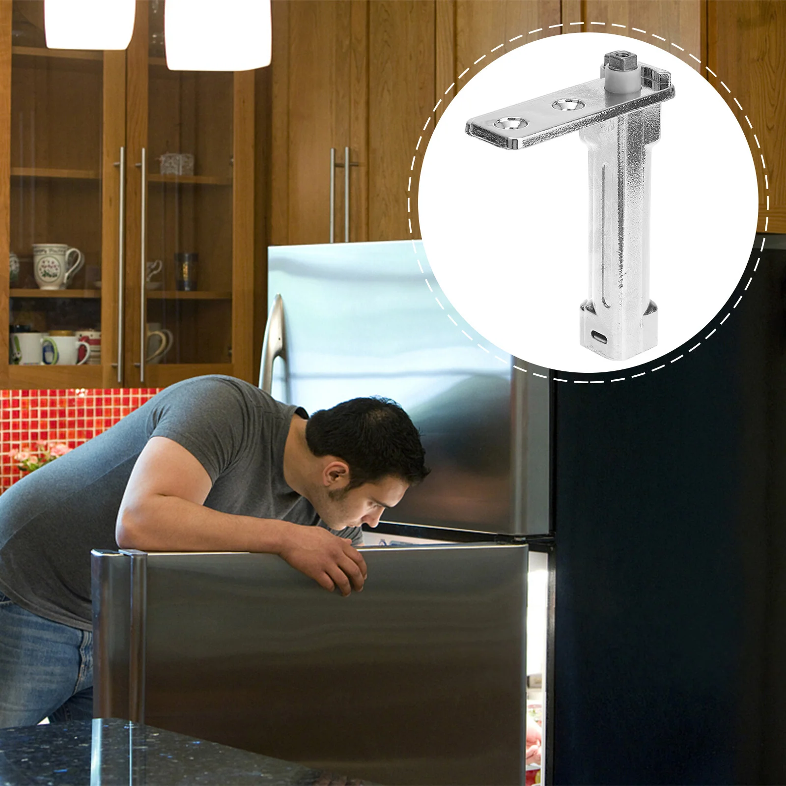 

1pc Zinc Alloy Freezer Door Pivot Hinges Parts Home Accessory Refrigerator Hinges