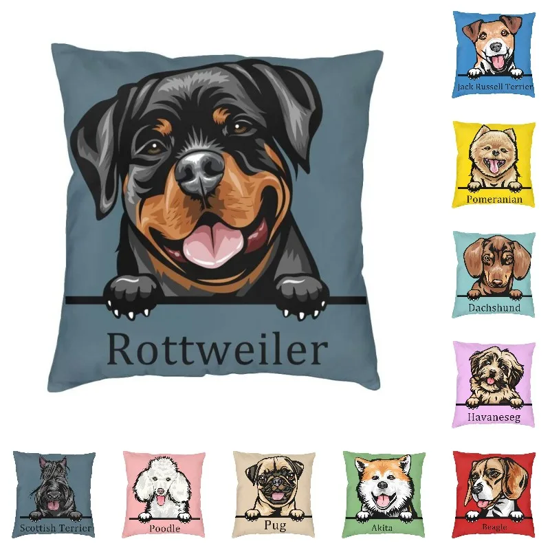 

Rottweiler Dog Throw Pillow Cover Living Room Decoration 3D Printed Pet Animal Cushion Covers For Sofa Car Pillowcase Dakimakura