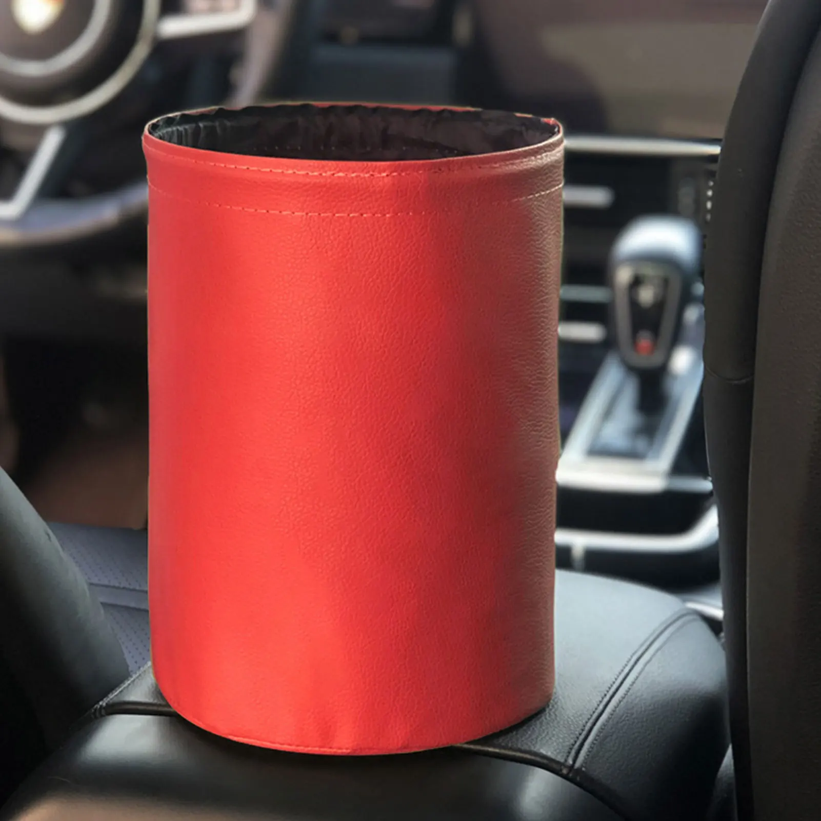 

Car Trash Can Durable Inner Garbage Container For Garbage Sorting Easy To Use Double-Sided Waterproof Collapsible Trash Can