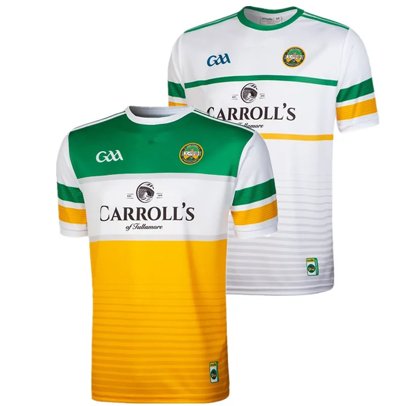 

2021/22 Offaly GAA 2 Stripe Home / Away Mens Jersey Size: S-5XL