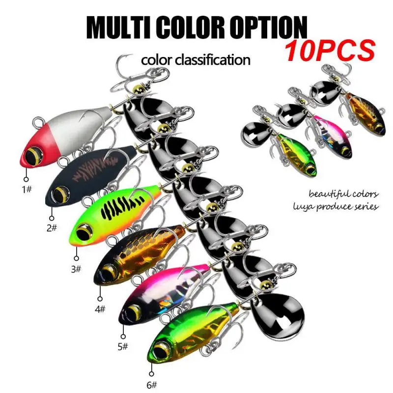 

10PCS Fishing Lures Wobble Rotating Metal Vib Vibration Bait Fishing 7/10/14g Hard Baits Spinner Spoon Lure Pesca Fishing Tackle
