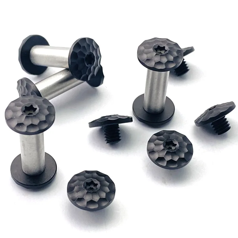 

6 комплектов/партия, ручка для ножа из нержавеющей стали M4 T10, шпиндель, винты, гвозди, болты, крепежная Пряжка, сделай сам