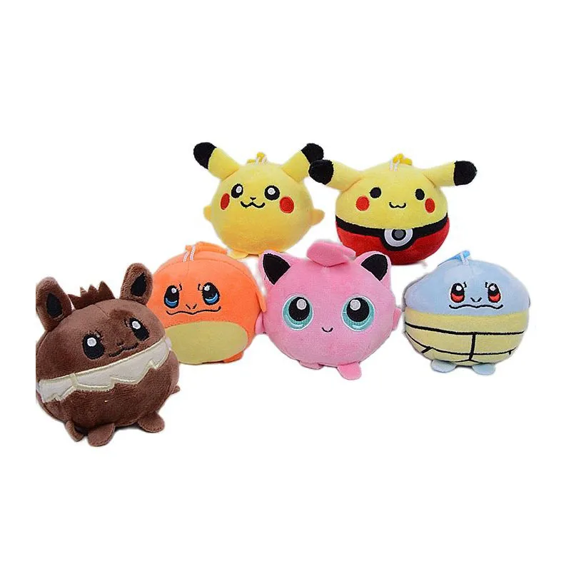 Оптовая продажа 24 шт./лот 4 дюйма карманные животные Пикачу Сквиртл Бульбазавр