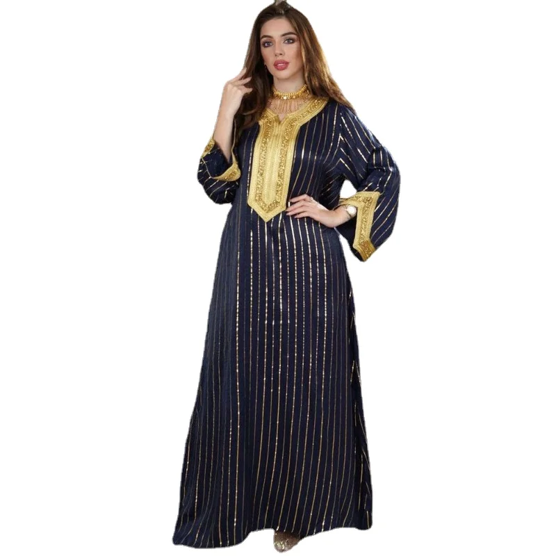 Купи African Dress For Women Long Sleeve Loose Boubou Africa Clothing Fashion Streetwear Bazin Riche Muslim Fashion Abaya Maxi Dress за 1,282 рублей в магазине AliExpress