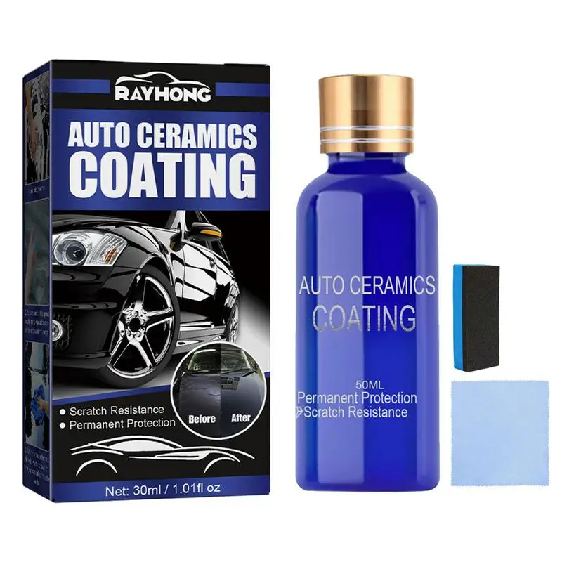 

Car Ceramic Coating Kit Car Nano Ceramic Coating Agent With Sponge And No-dust Cloth Ceramic Coating Agent For Cars Liquid Car