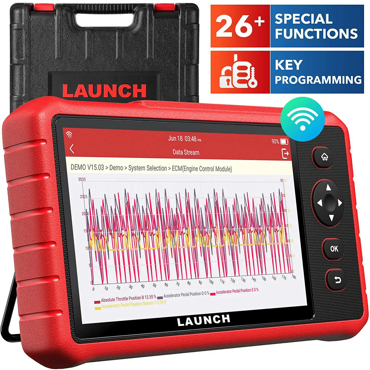 

LAUNCH Scanner CRP909X PRO Diagnostic Tablet ABS Oil TPMS Key DPF Reset Tool
