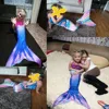 Kids Girls Swimming Mermaid tail Cosplay Pink Bluey Children Halloween Party Gift Swimsuit Can Add Monofin Fin 3